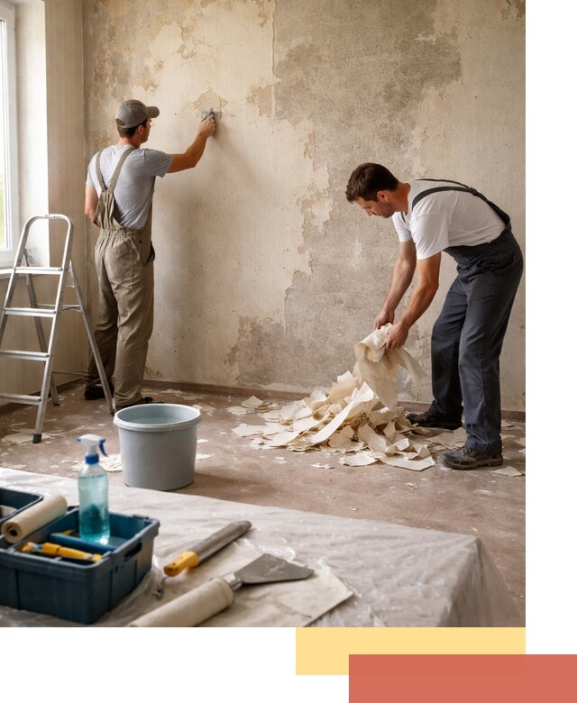 Снятие старых обоев в Рузаевке быстро и качественно