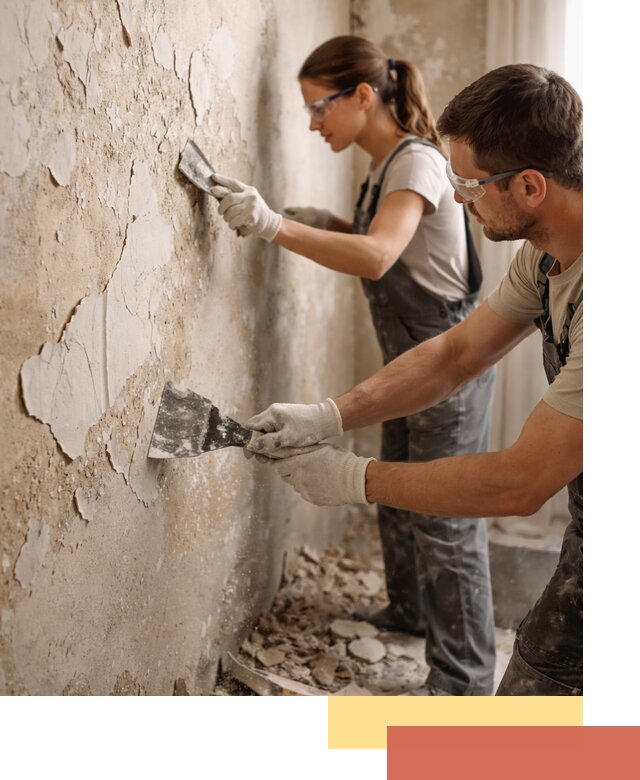 Снятие старой шпаклевки и подготовка поверхностей в Рузаевке