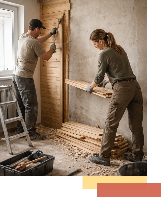 Демонтаж вагонки со стен в Рузаевке — профессиональный демонтаж