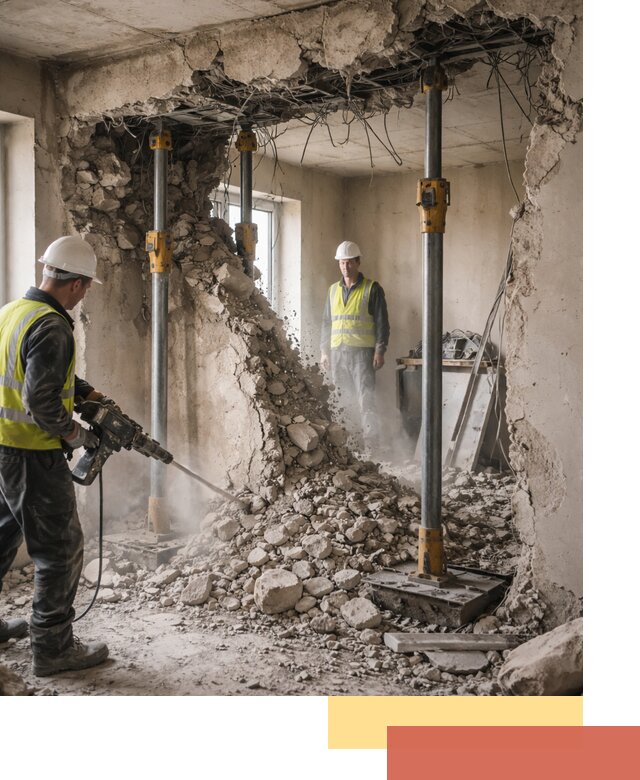 Снос несущих стен в Рузаевке с гарантией безопасности и качества