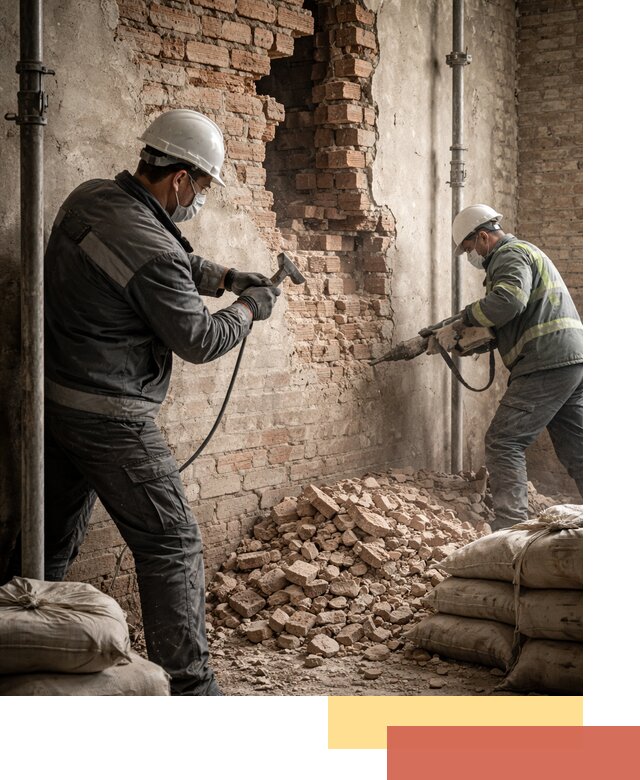 Демонтаж кирпичных стен в Рузаевке быстро и безопасно