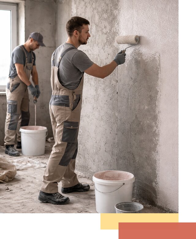 Нанесение бетоноконтакта на стены в Рузаевке для последующей отделки