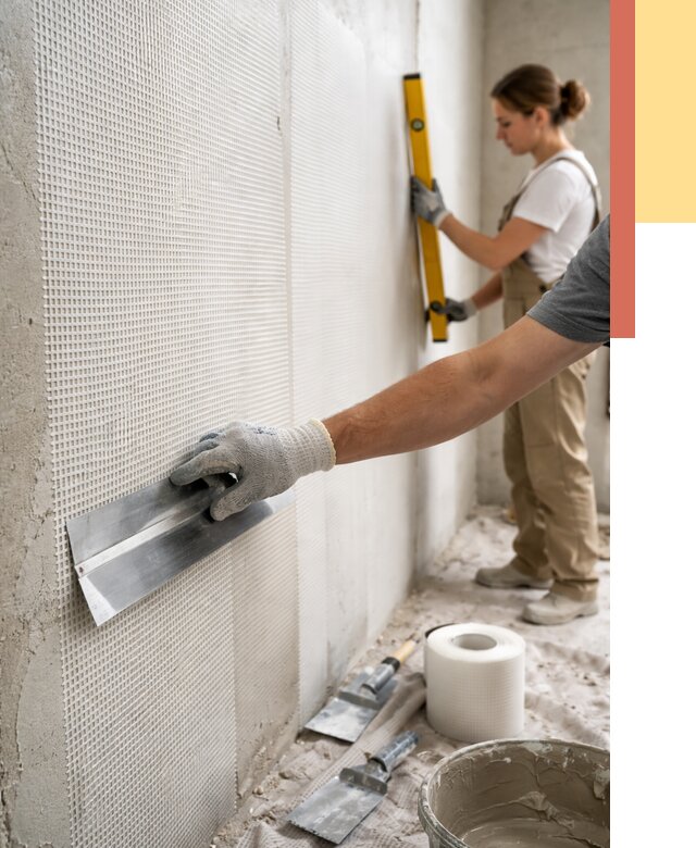 Армирование стен стеклосеткой в Рузаевке от 3318 руб. под ключ | ОТДЕЛОЧНИК-Рзв