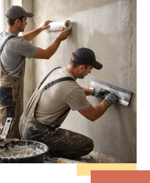 Армирование стен стеклосеткой в Рузаевке для прочной отделки