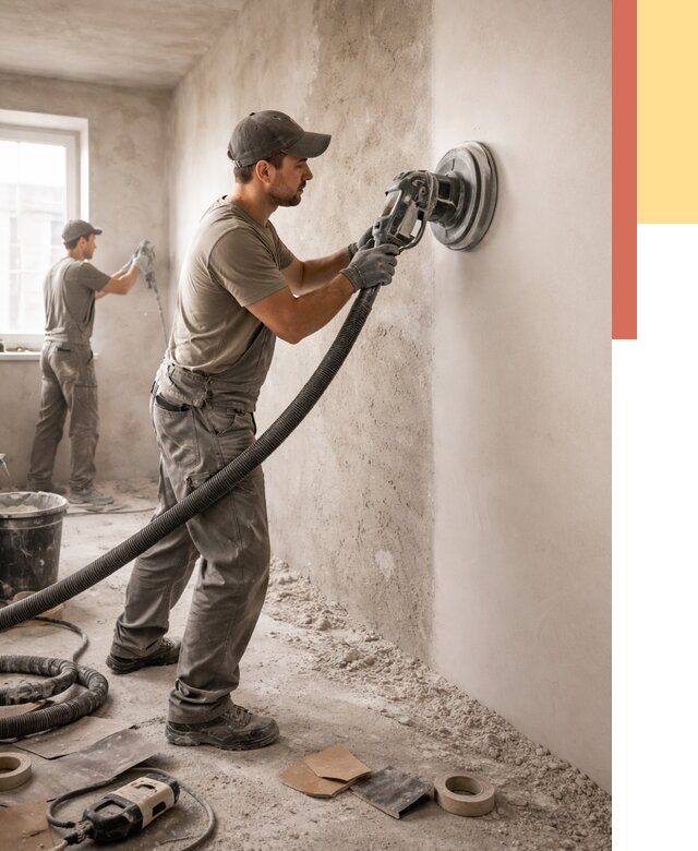 Шлифовка стен в Рузаевке от 1244 руб/м2 — быстро и недорого | ОТДЕЛОЧНИК-Рзв