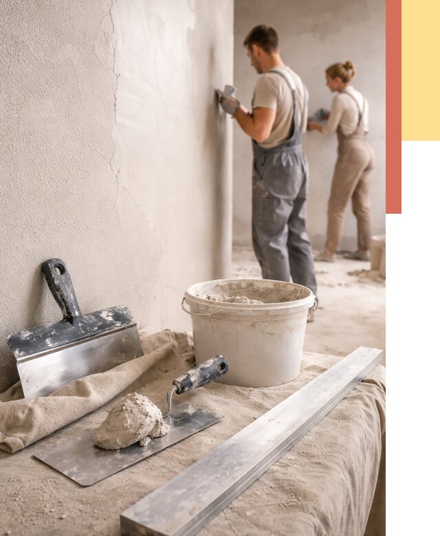 Штукатурка стен гипсовая в Рузаевке от 4666 руб/м2 — быстро и недорого | ОТДЕЛОЧНИК-Рзв