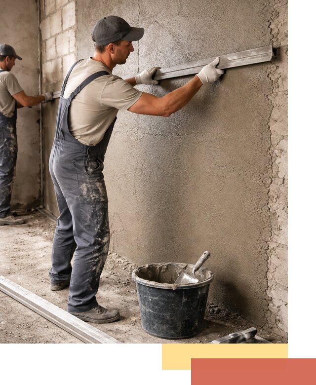 Штукатурка стен цементно-песчаная в Рузаевке профессионально