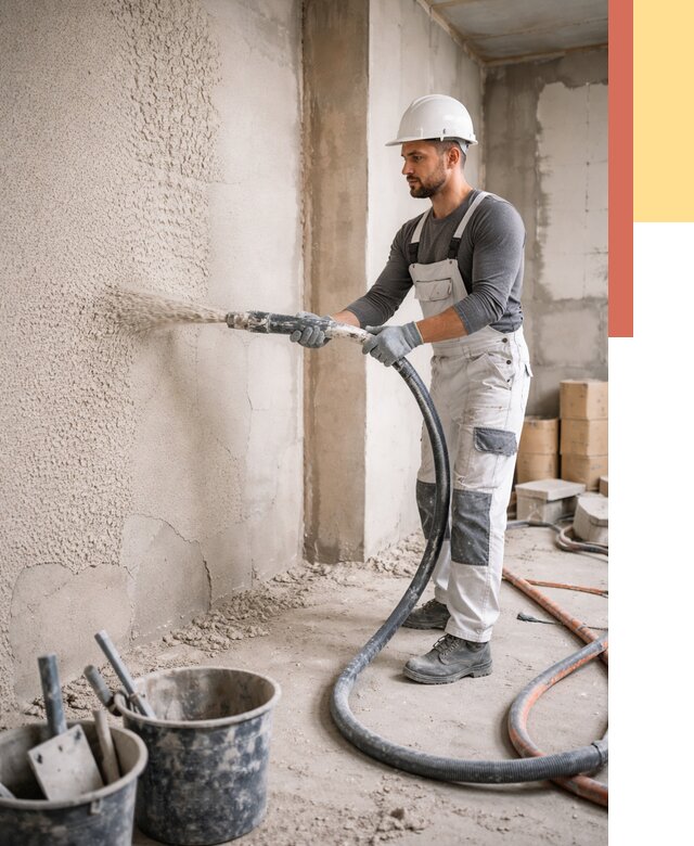 Машинная штукатурка стен в Рузаевке под ключ от 6739 руб./м2 | ОТДЕЛОЧНИК-Рзв