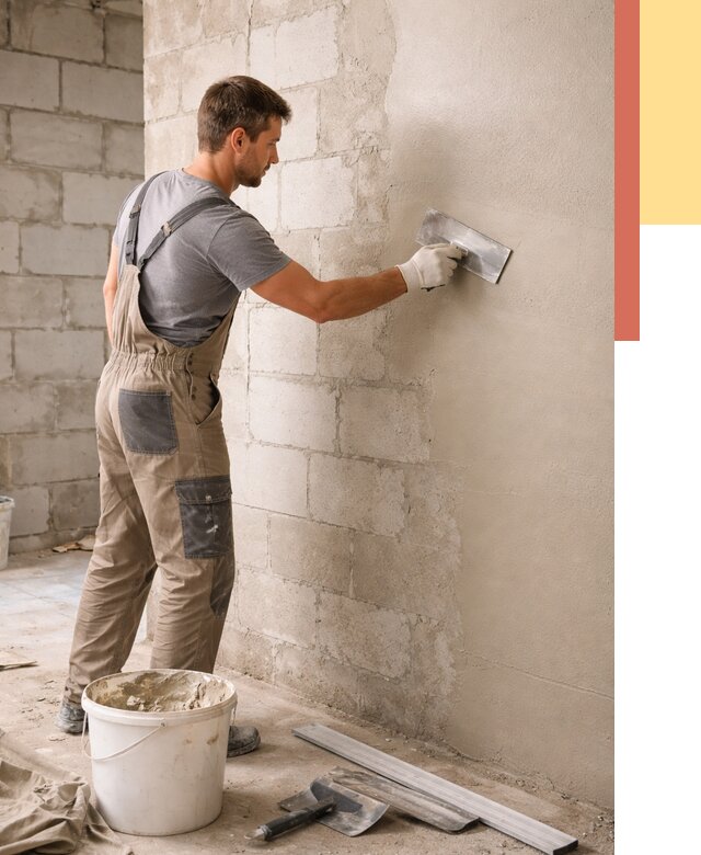 Штукатурка стен из газобетона в Рузаевке от 2177 руб./м2 — быстро и недорого | ОТДЕЛОЧНИК-Рзв