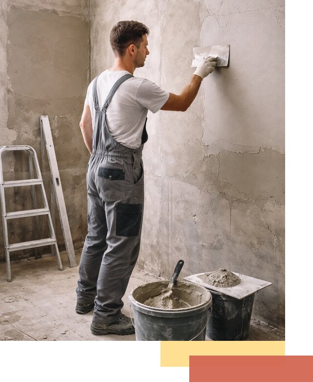 Штукатурка стен в ванной под ключ в Рузаевке