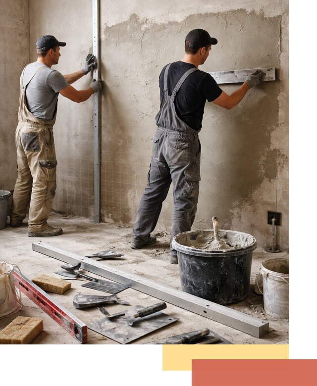 Профессиональная штукатурка стен под плитку в Рузаевке