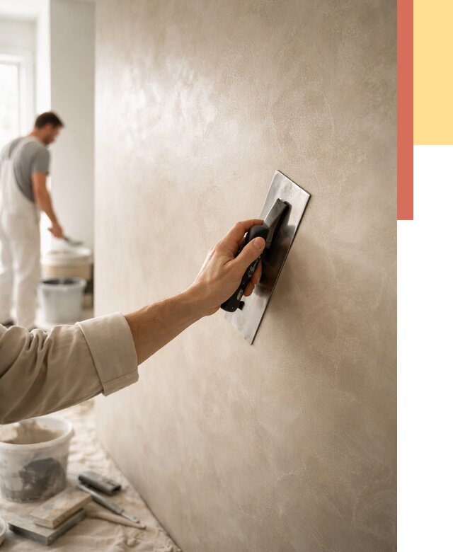 Венецианская штукатурка в Рузаевке от 3629 руб/м² — нанесение стен под ключ | ОТДЕЛОЧНИК-Рзв