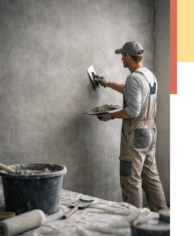 Декоративная штукатурка под бетон в Рузаевке от 2592 руб./м² — нанесение под ключ | ОТДЕЛОЧНИК-Рзв