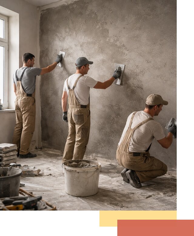 Декоративная штукатурка под бетон в Рузаевке для стен и потолков