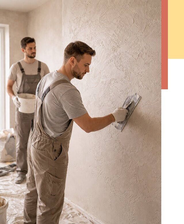 Фактурная штукатурка стен в Рузаевке от 4355 руб./м² — заказать под ключ | ОТДЕЛОЧНИК-Рзв