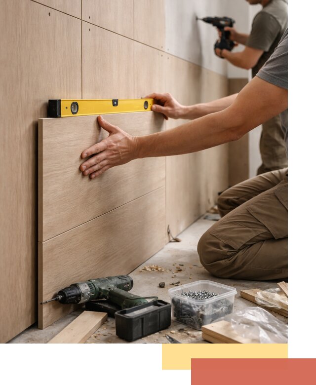 Профессиональный монтаж МДФ панелей на стены в Рузаевке