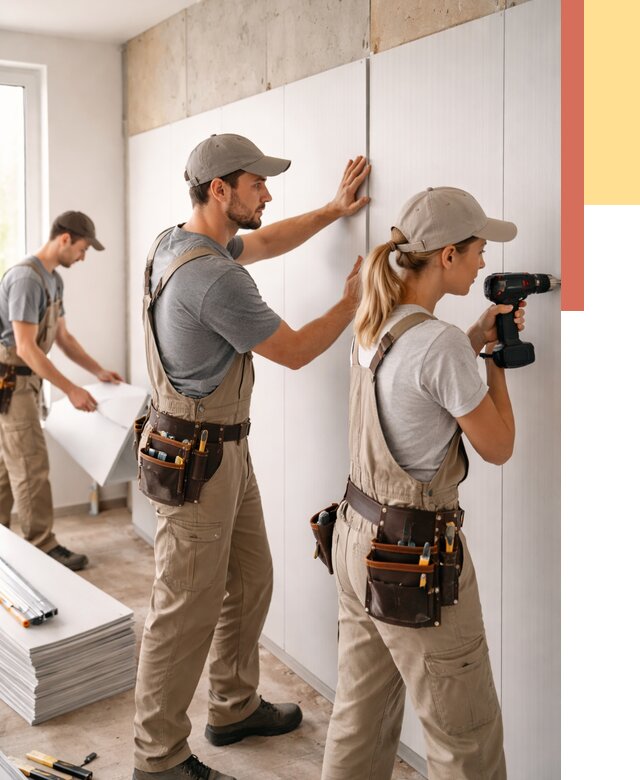 Монтаж ПВХ панелей на стены в Рузаевке от 467 руб/м2 — быстро и недорого | ОТДЕЛОЧНИК-Рзв