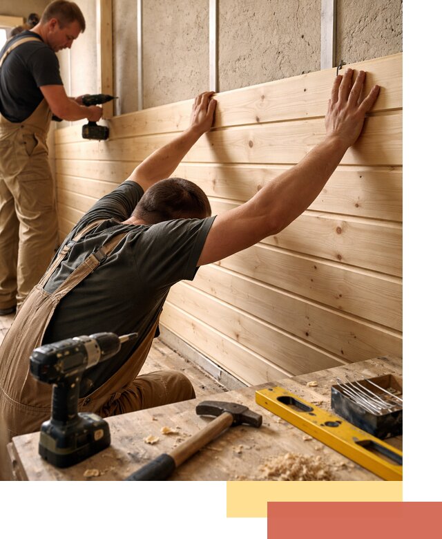 Монтаж деревянной вагонки на стены в Рузаевке быстро и качественно