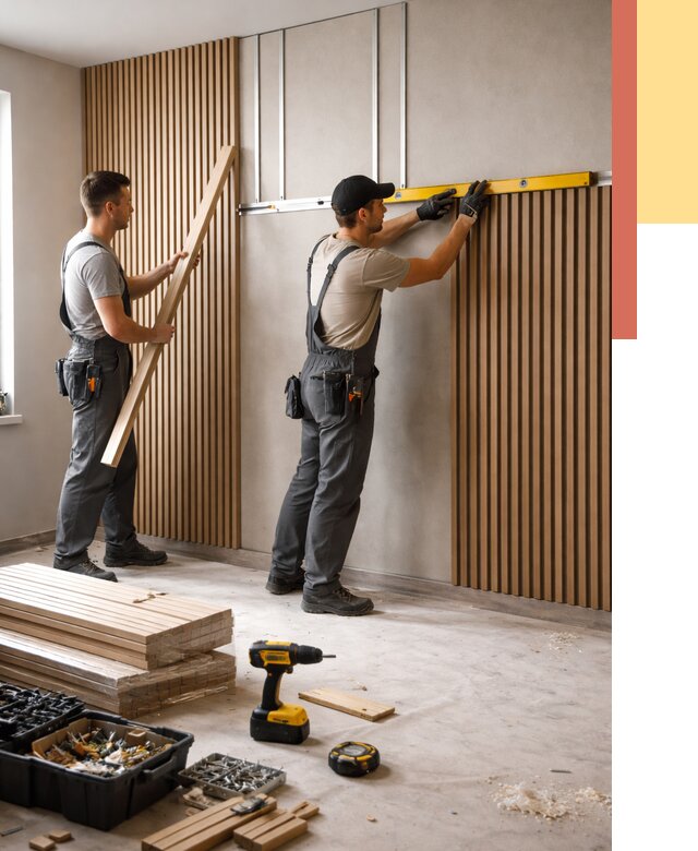 Монтаж реечных панелей на стены в Рузаевке от 1244 руб. — быстро и недорого | ОТДЕЛОЧНИК-Рзв