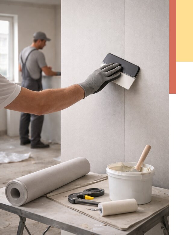 Поклейка обоев под покраску в Рузаевке от 3629 руб. за м2 | ОТДЕЛОЧНИК-Рзв