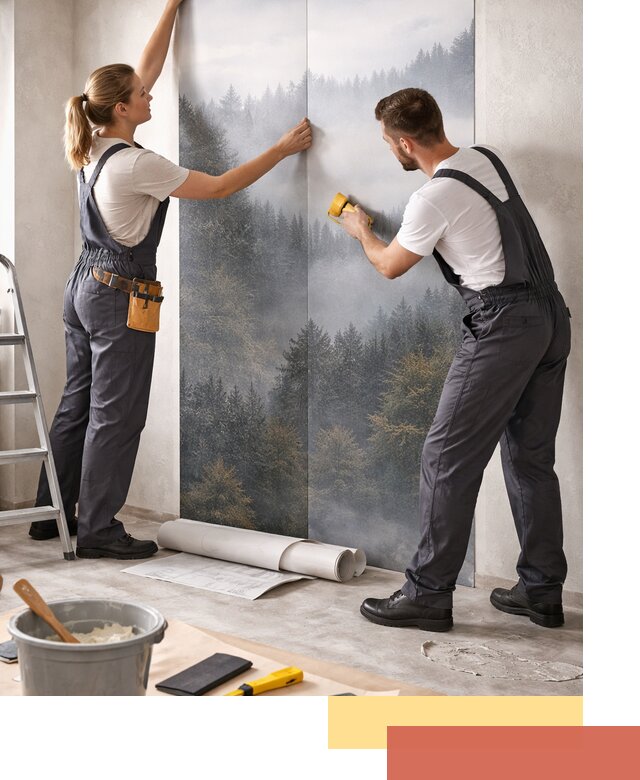 Поклейка фотообоев профессионально в Рузаевке под ключ