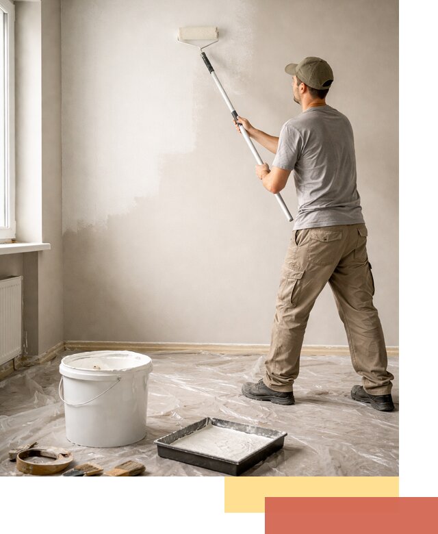 Покраска стен латексной краской в Рузаевке качественно и быстро