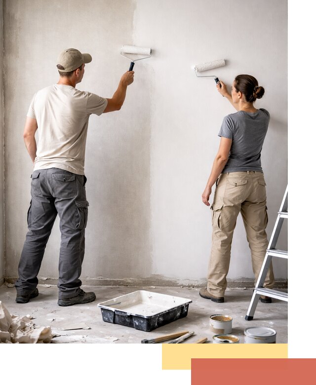 Окраска стен по стеклохолсту в Рузаевке качественно и долговечно