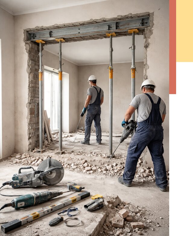 Прорезка проема в стене в Рузаевке от 4666 руб. — быстро и недорого | ОТДЕЛОЧНИК-Рзв