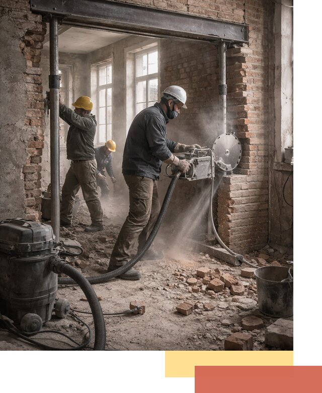 Прорезка проема в стене под дверной или оконный проем в Рузаевке