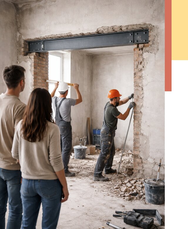 Усиление проема в стене в Рузаевке от 9850 руб. — усиление дверного проема металлоконструкцией | ОТДЕЛОЧНИК-Рзв