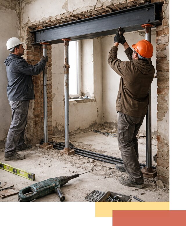 Усиление проема в стене в Рузаевке для расширения и безопасности