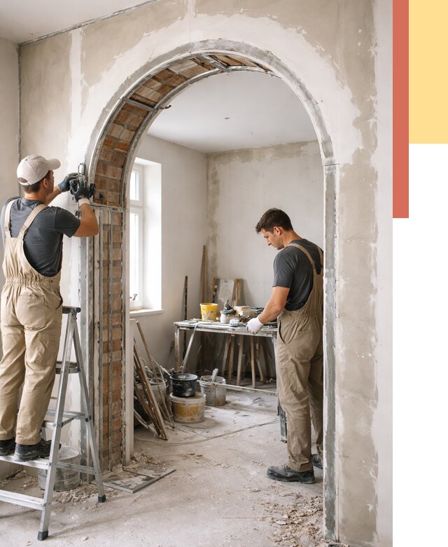 Устройство арочного проема в Рузаевке от 9850 руб. под ключ — быстро и недорого | ОТДЕЛОЧНИК-Рзв