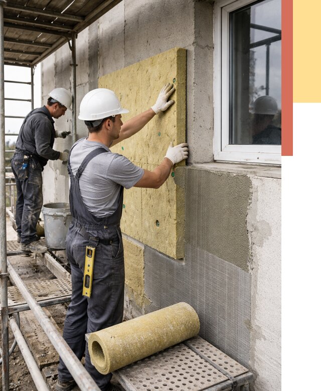 Утепление стен в Рузаевке от 4458 руб. под ключ — быстро и недорого | ОТДЕЛОЧНИК-Рзв