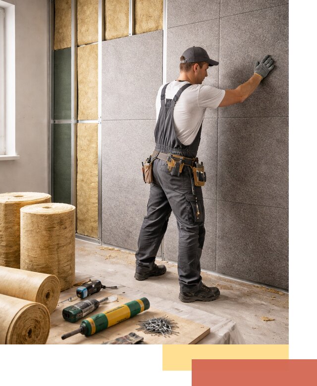 Профессиональная шумоизоляция стен в Рузаевке для квартиры и офиса