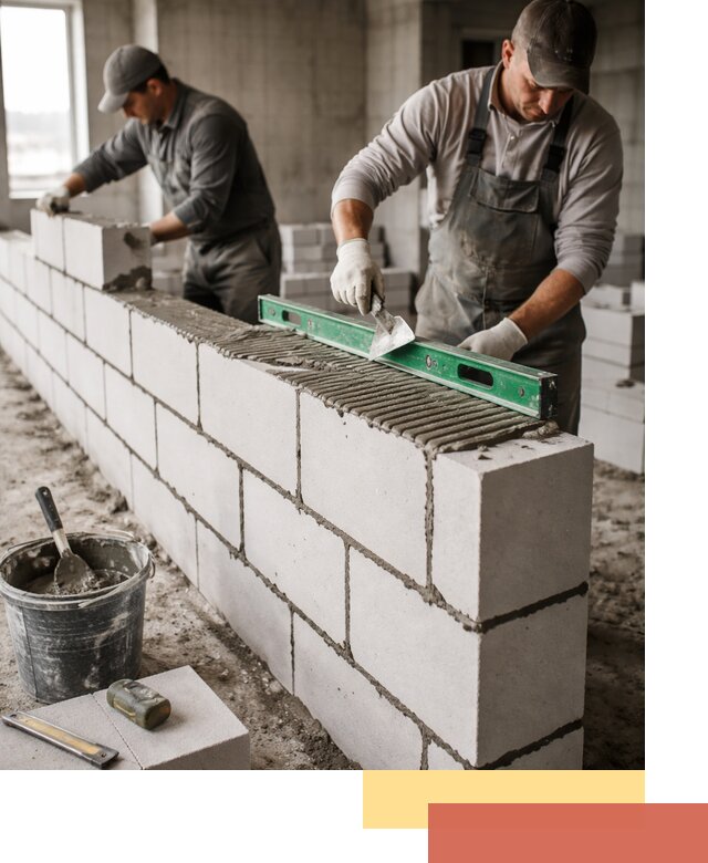 Кладка перегородок из газобетона в Рузаевке быстро и качественно