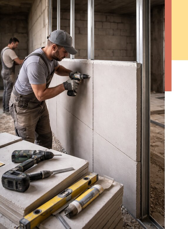 Кладка влагостойких перегородок ПГП в Рузаевке от 1244 руб. под ключ | ОТДЕЛОЧНИК-Рзв