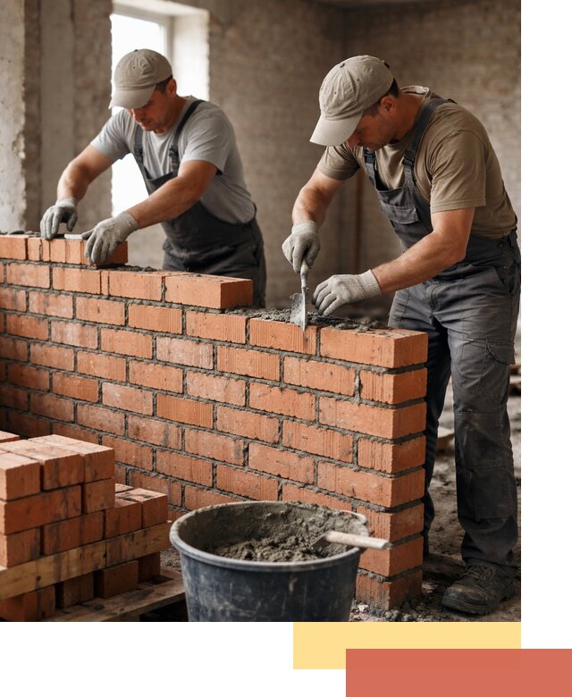 Кладка кирпичных перегородок под ключ в Рузаевке