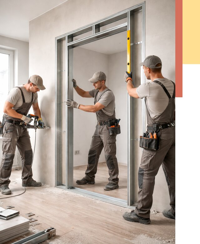 Устройство дверного проема в перегородке в Рузаевке от 4666 руб. под ключ | ОТДЕЛОЧНИК-Рзв