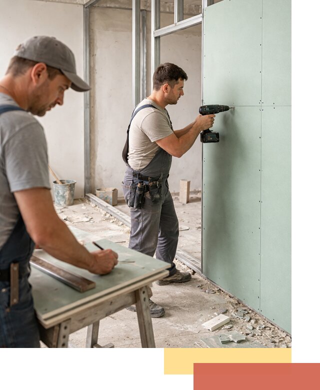 Перегородки из влагостойкого гипсокартона под ключ в Рузаевке