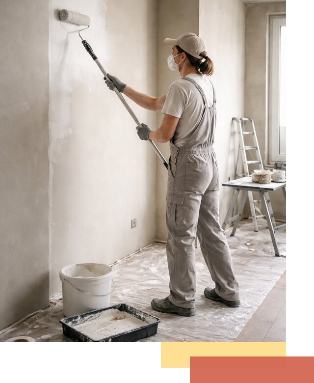 Покраска перегородок из гипсокартона в Рузаевке качественно и недорого