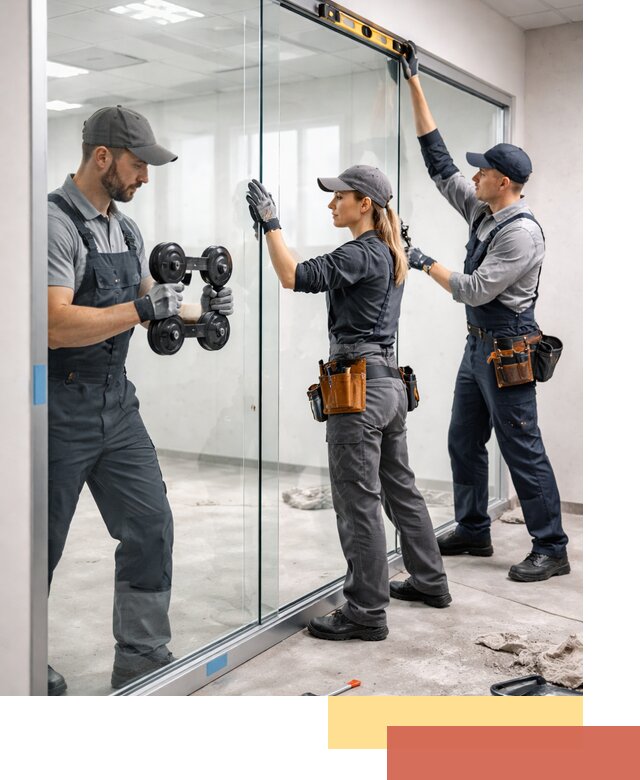 Профессиональный монтаж стеклянных перегородок в Рузаевке