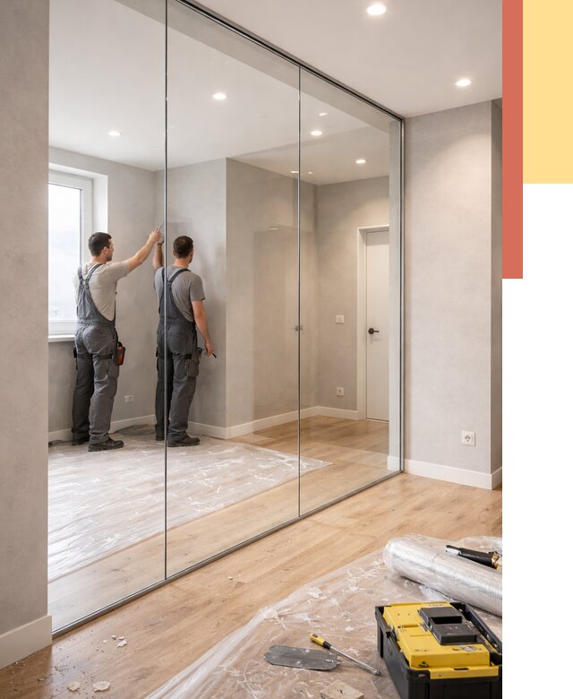 Безрамные стеклянные перегородки в Рузаевке — монтаж от 9850 руб. | ОТДЕЛОЧНИК-Рзв