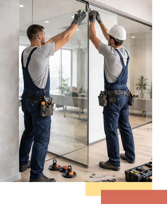 Безрамные стеклянные перегородки под ключ в Рузаевке