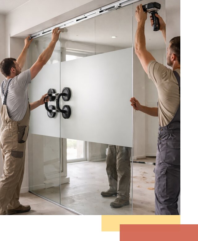 Матовые стеклянные перегородки под ключ в Рузаевке