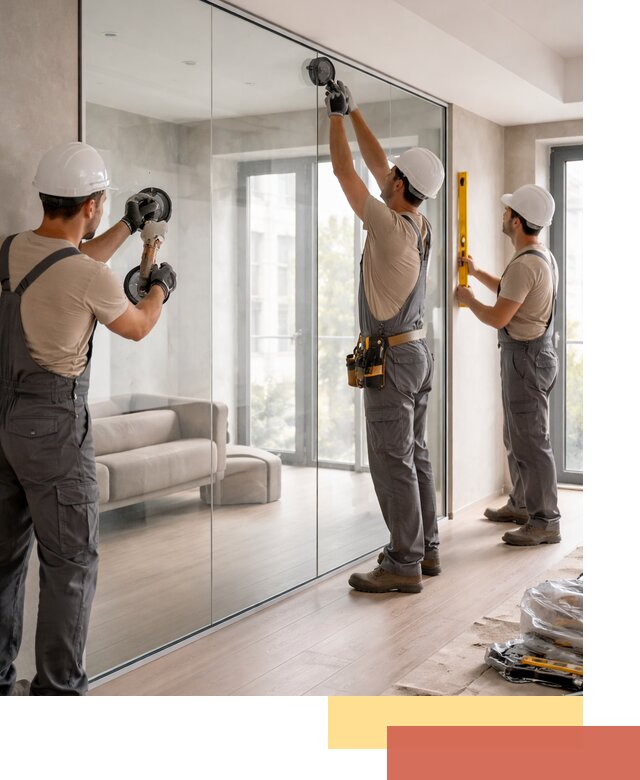 Перегородки из закаленного стекла в Рузаевке для офисов и квартир