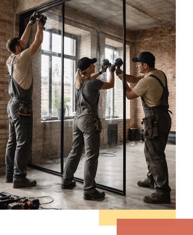 Стеклянные перегородки лофт — изготовление и монтаж в Рузаевке