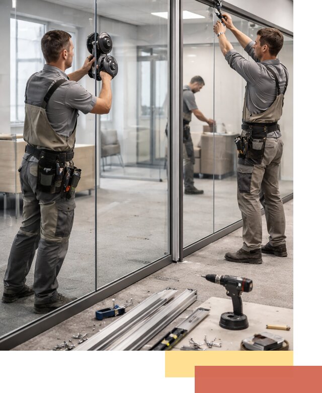 Стеклянные офисные перегородки под ключ в Рузаевке