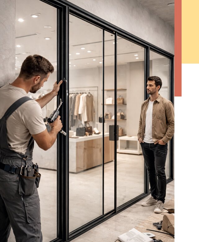 Стеклянные перегородки для магазинов в Рузаевке от 8502 руб. под ключ | ОТДЕЛОЧНИК-Рзв