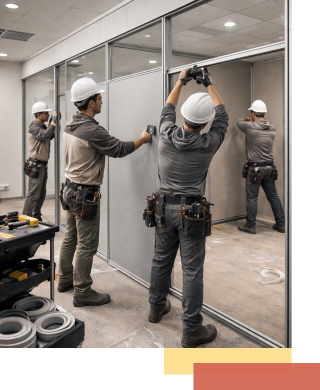 Мобильные офисные перегородки под ключ в Рузаевке