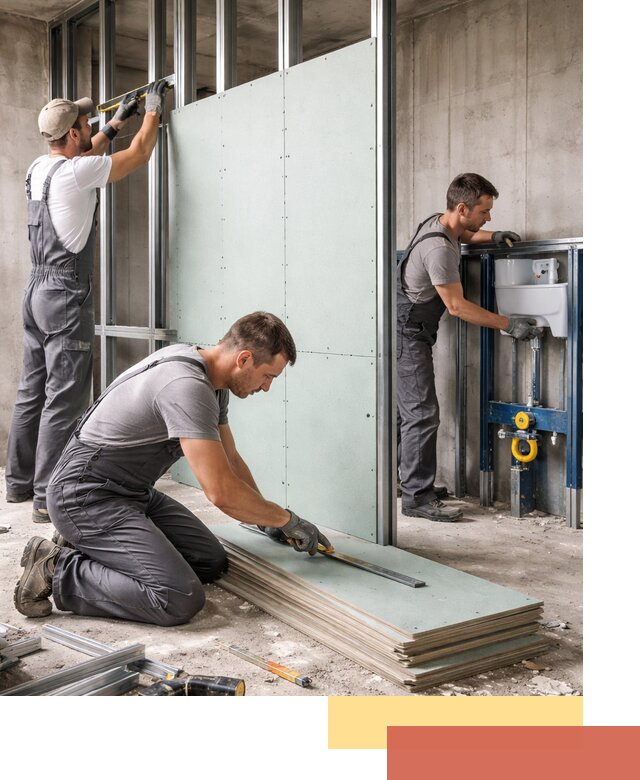 Монтаж и ремонт сантехнических перегородок в Рузаевке